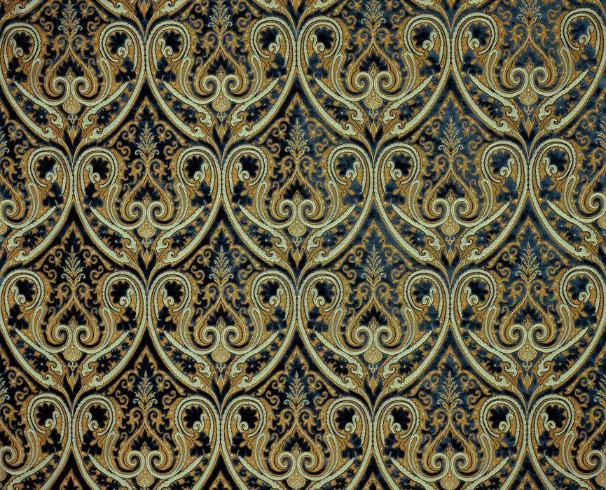 Fadini Borghi Toscana Blu Antico Fabric Sample I6653002