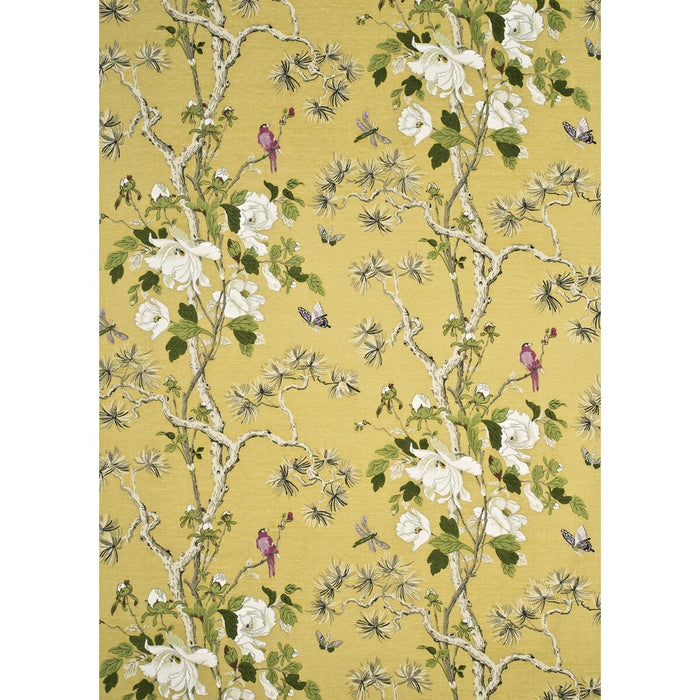 GP & J Baker Tree Peony Strong Yellow/Ivory Fabric Sample BP10463.5.0