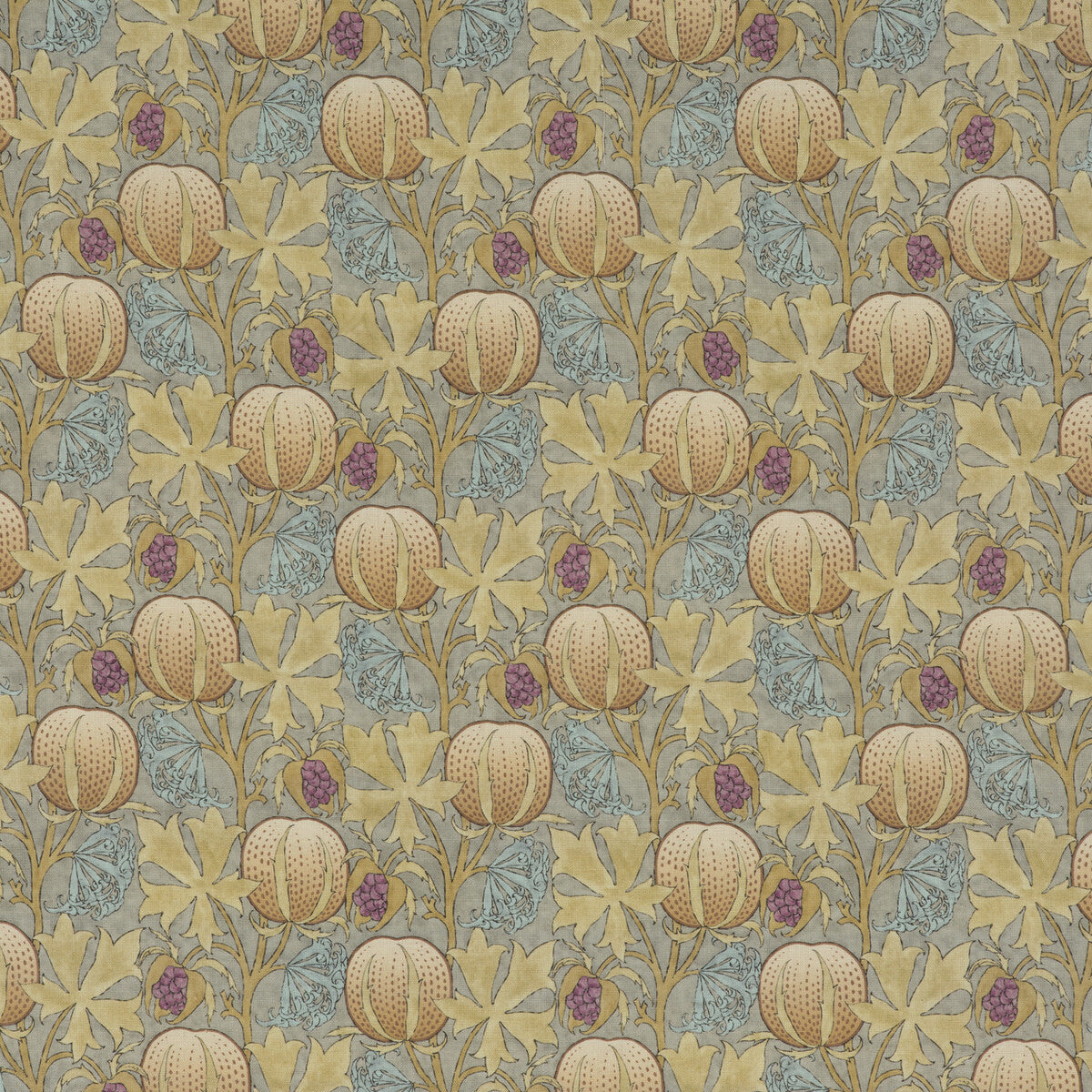 GP & J Baker Pumpkins Teal Fabric Sample BP10621.3.0