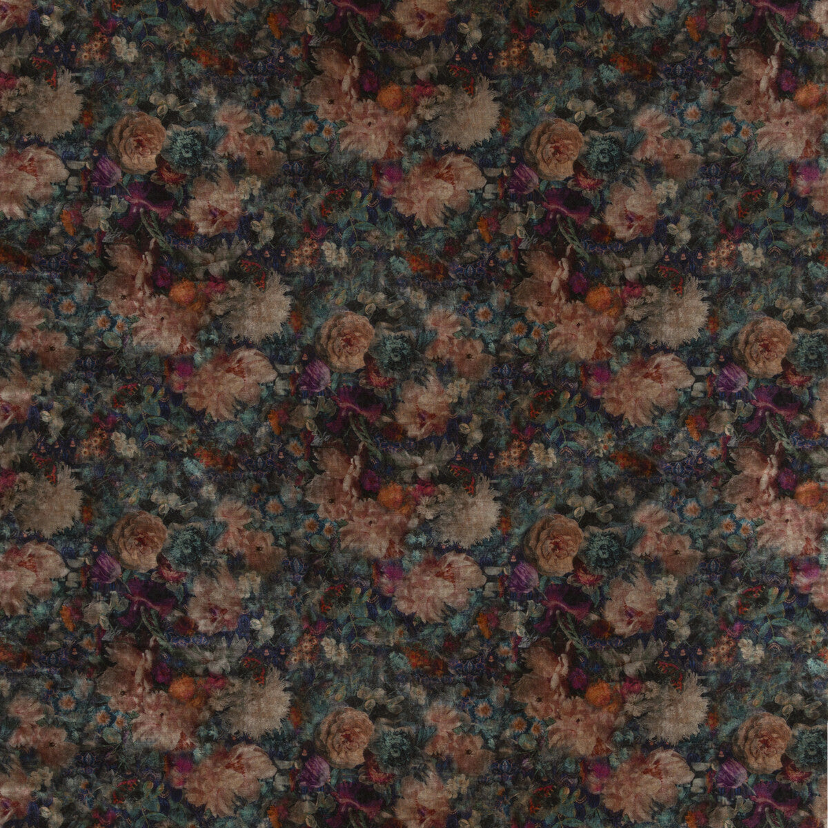 GP & J Baker Royal Garden Velvet Jewel Fabric BP10642.3.0