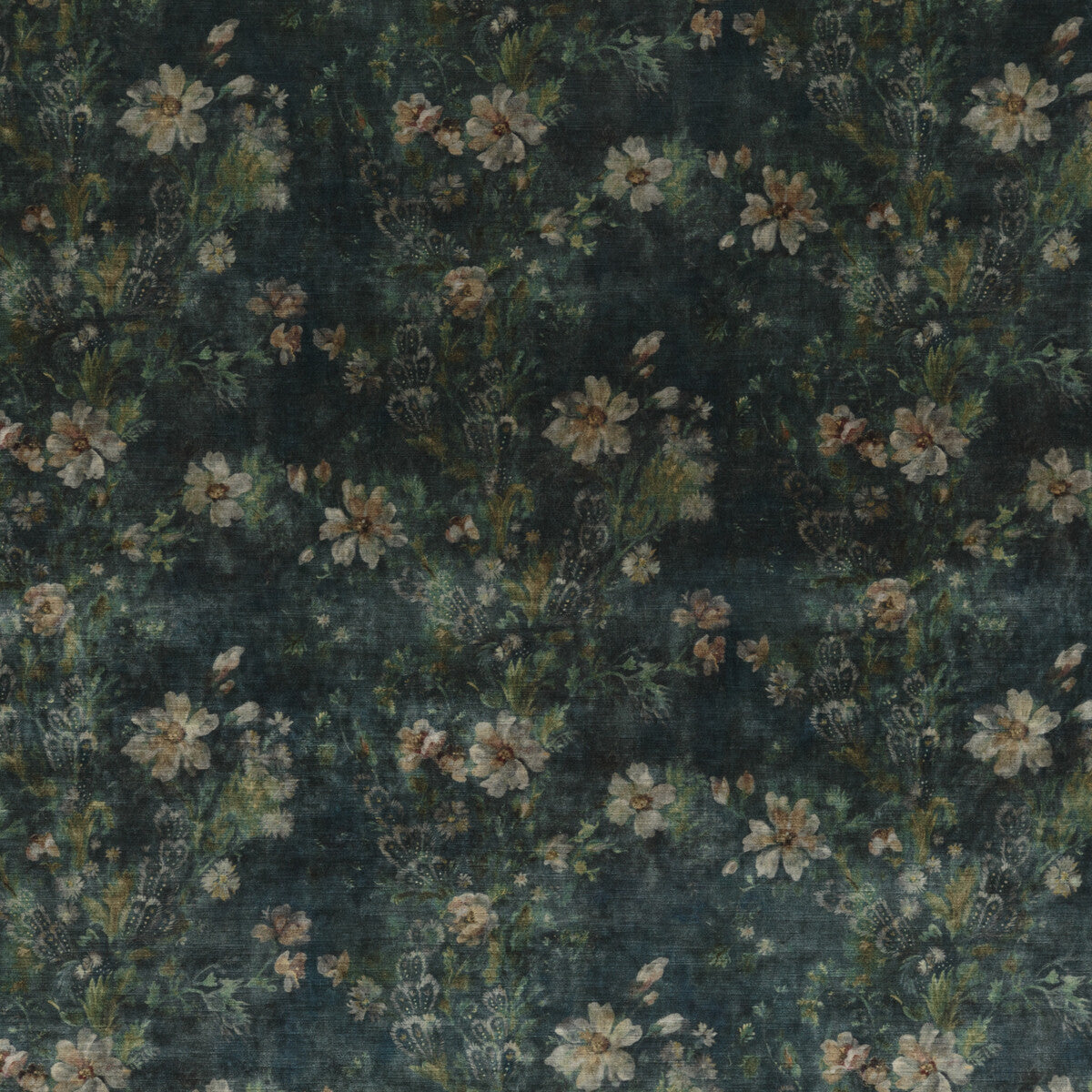 GP & J Baker Queen'S Garden Velvet Jade Fabric Sample BP10644.1.0