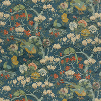 GP & J Baker Rockbird Velvet Teal Fabric BP10815.2.0