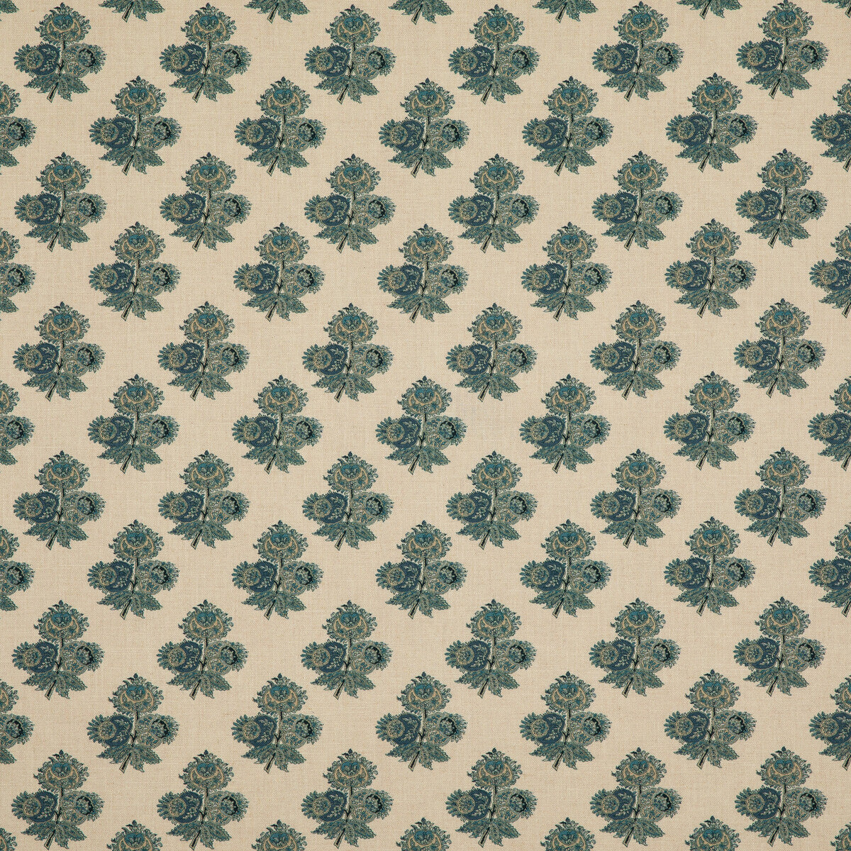 GP & J Baker Poppy Paisley Indigo Fabric BP10823.2.0