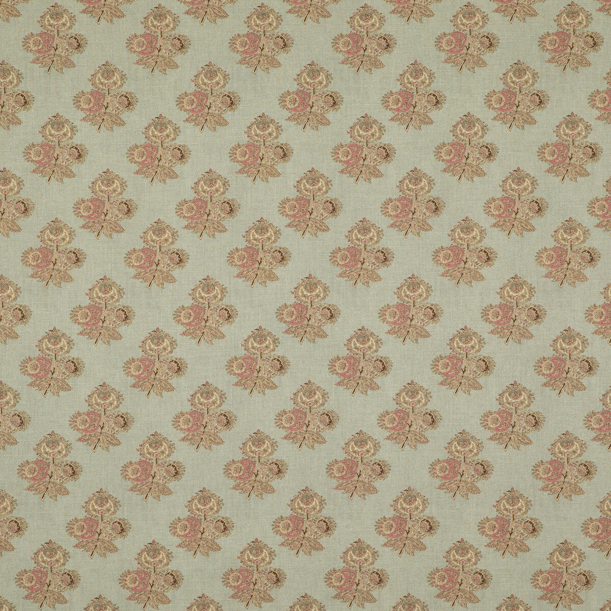 GP & J Baker Poppy Paisley Aqua Fabric BP10823.5.0