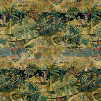 GP & J Baker Ramayana Velvet Emerald/Sand Fabric BP10832.2.0