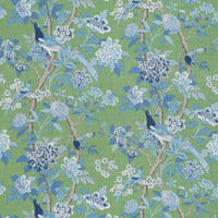 GP & J Baker Hydrangea Bird (Archive) Emerald/Blue Fabric BP10851.3.0