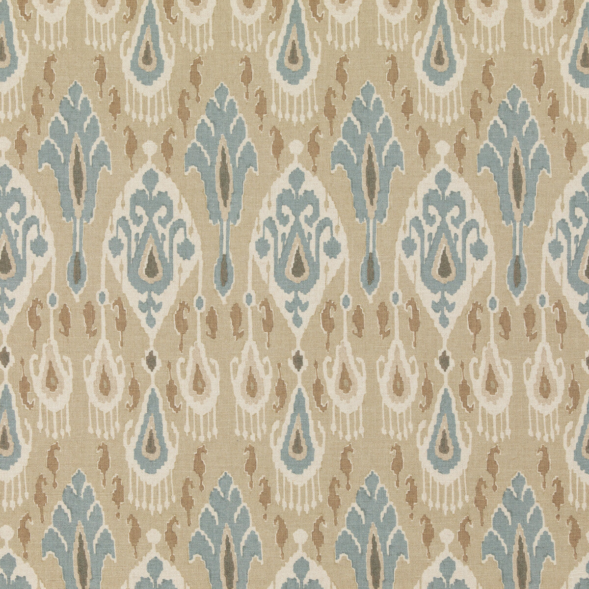 GP & J Baker Ikat Bokhara Sand Fabric Sample BP10853.2.0