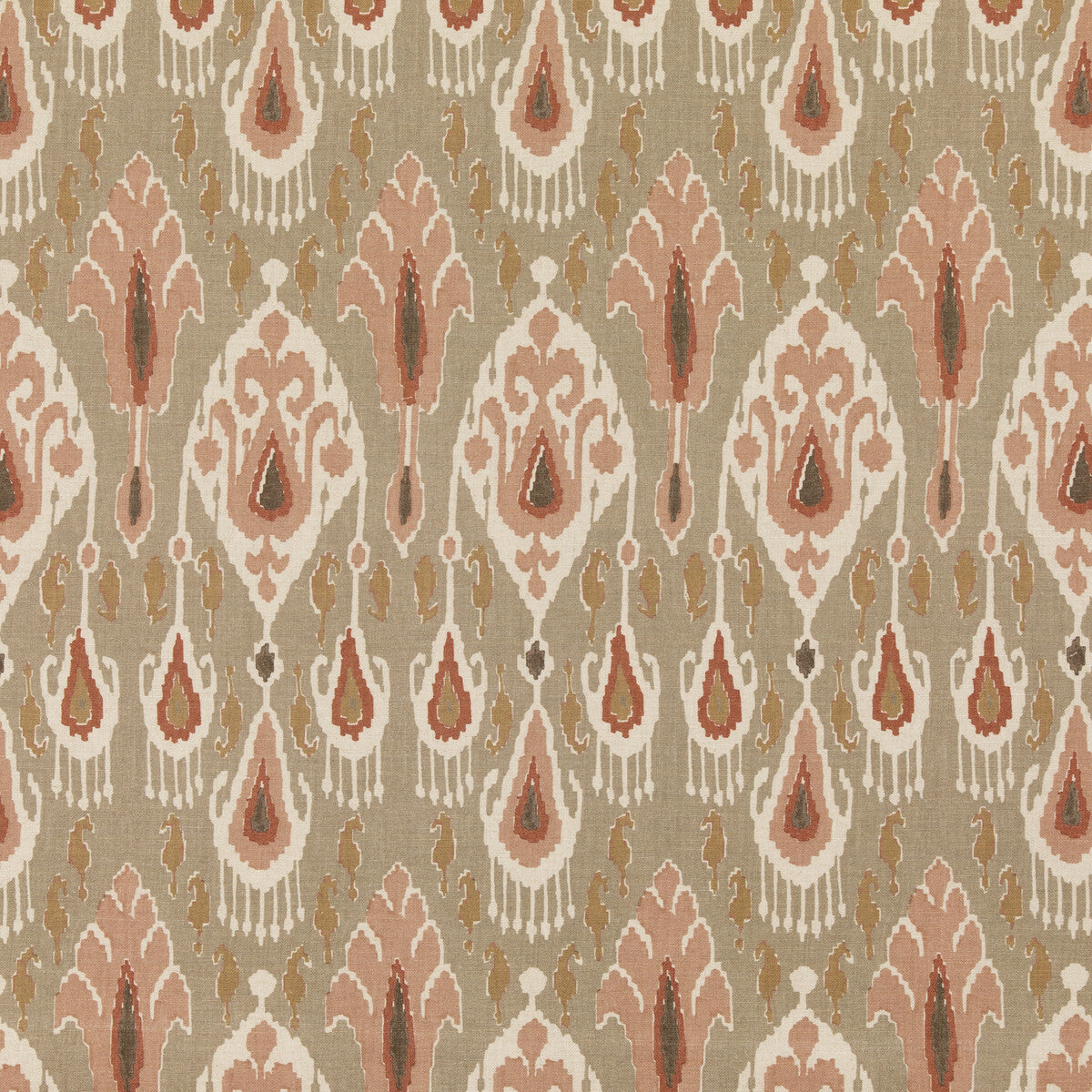 GP & J Baker Ikat Bokhara Neutral Fabric Sample BP10853.5.0