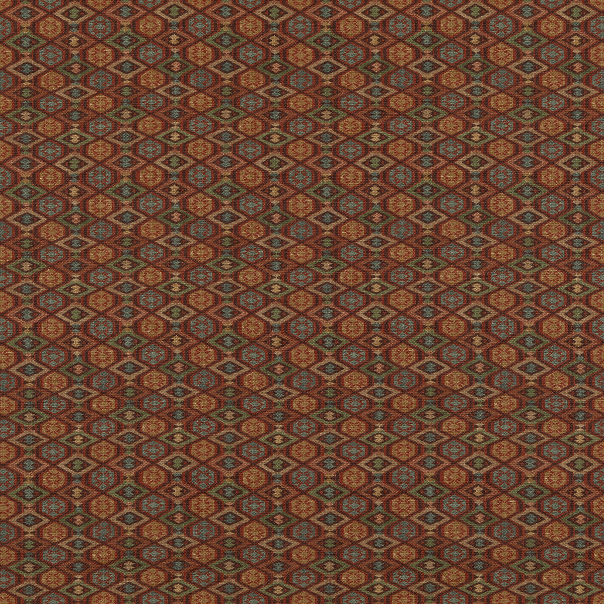 GP & J Baker Balfour Red/Green Fabric Sample BP10855.4.0