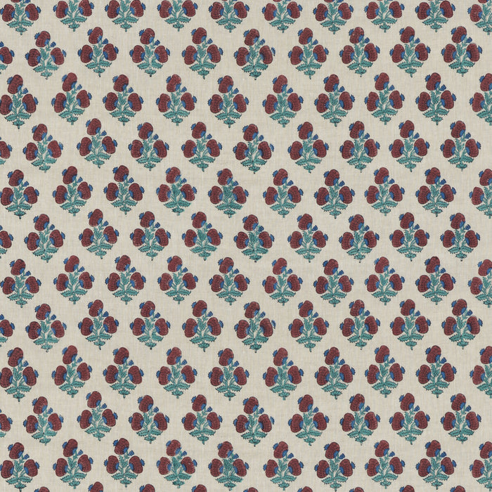 GP & J Baker Jaipur Poppy Red/Blue Fabric Sample BP10916.1.0