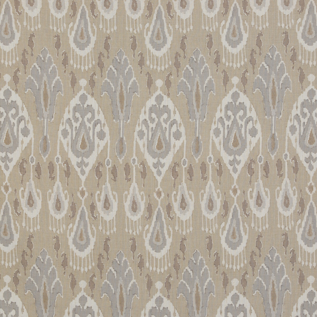 GP & J Baker Ikat Bokhara Linen Parchment Fabric Sample BP10939.3.0