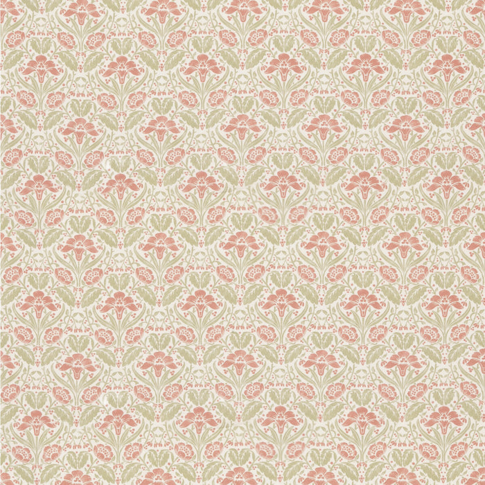 GP & J Baker Iris Meadow Cotton Pink/Green Fabric Sample BP10968.1.0