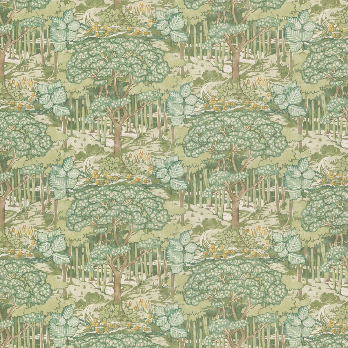 GP & J Baker Ruskin Cotton Green Fabric BP10971.1.0