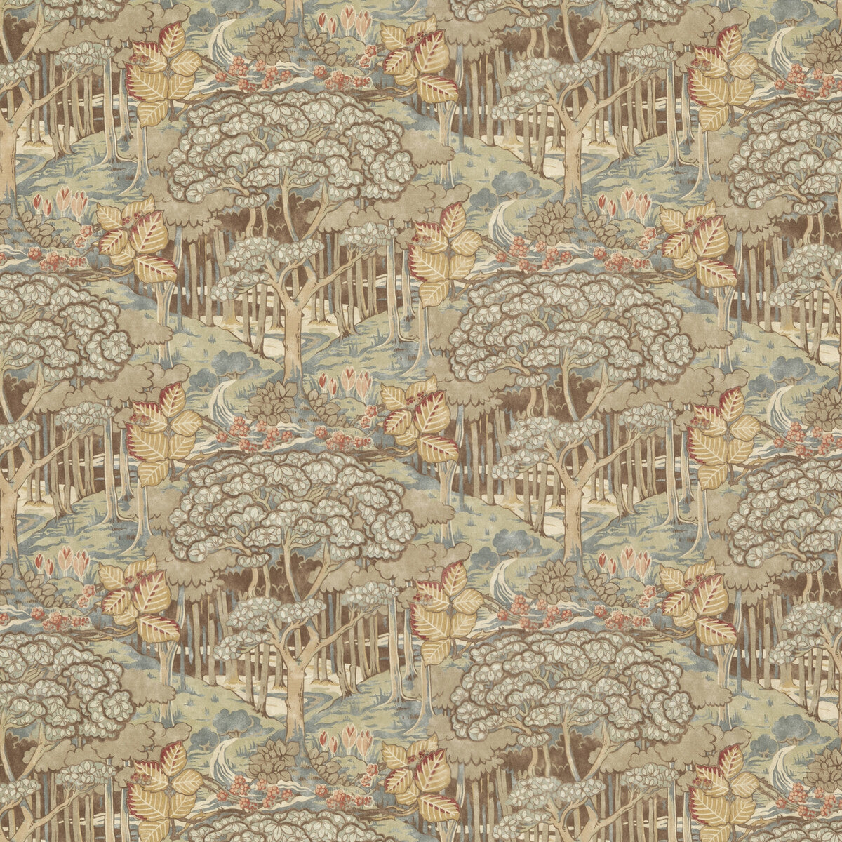 GP & J Baker Ruskin Cotton Teal Fabric BP10971.2.0