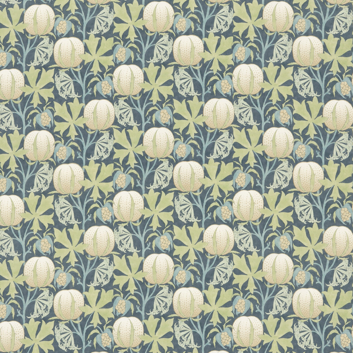 GP & J Baker Pumpkins Cotton Green/Blue Fabric Sample BP10973.2.0