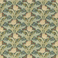 GP & J Baker Tulip & Jasmine Cotton Emerald Fabric BP10977.1.0