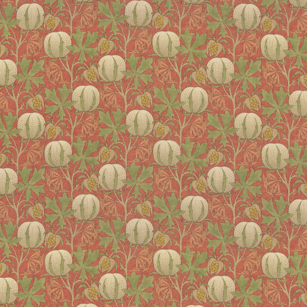 GP & J Baker Pumpkins Red/Green Fabric Sample BP10981.1.0