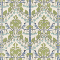 GP & J Baker Birds & Cherries Green/Blue Fabric BP10993.1.0
