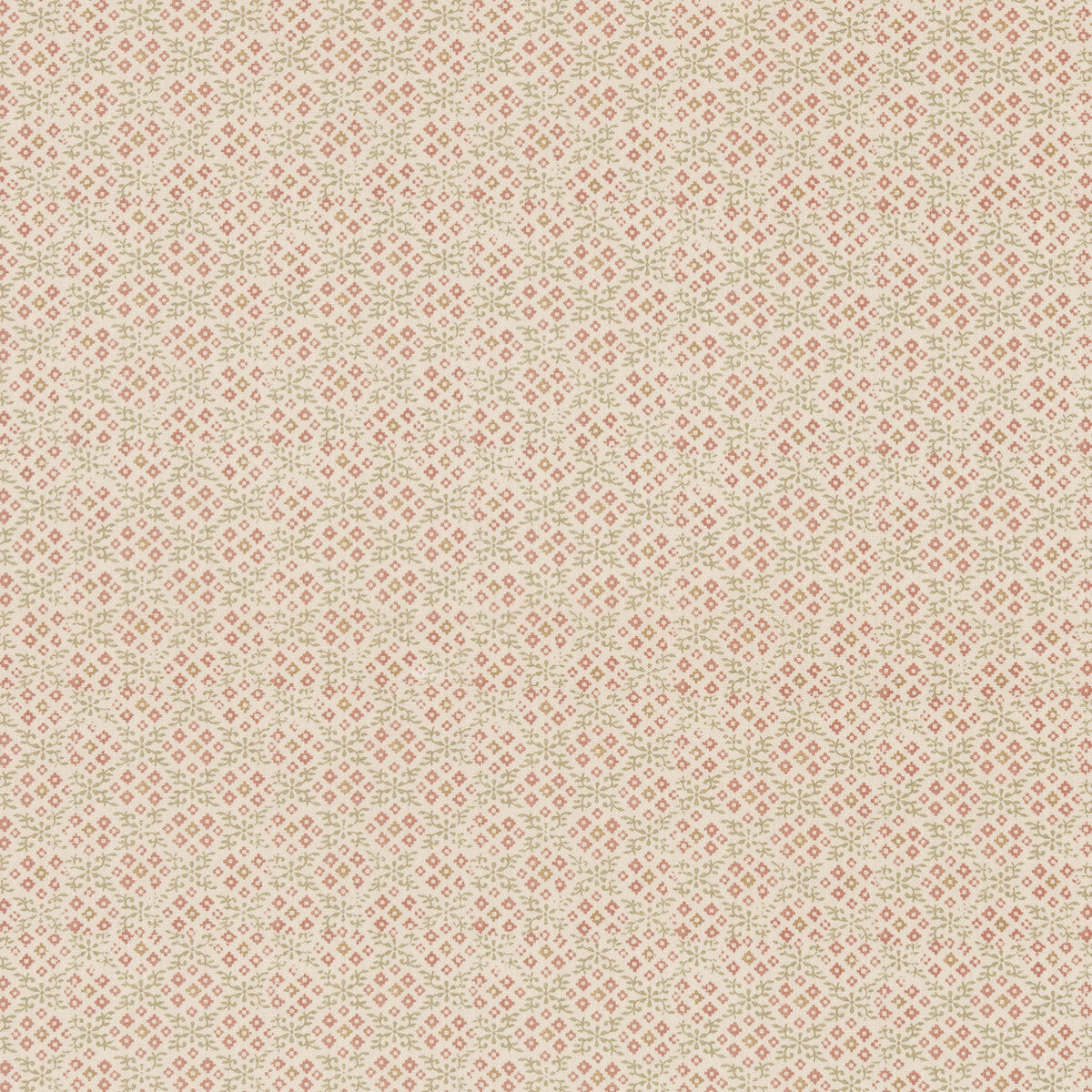 GP & J Baker Grantly Green/Red Fabric Sample BP11001.6.0