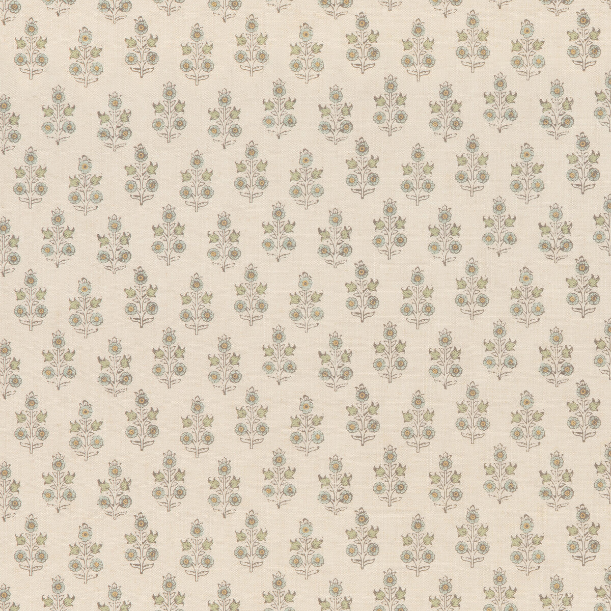 GP & J Baker Poppy Sprig Aqua Fabric Sample BP11003.4.0