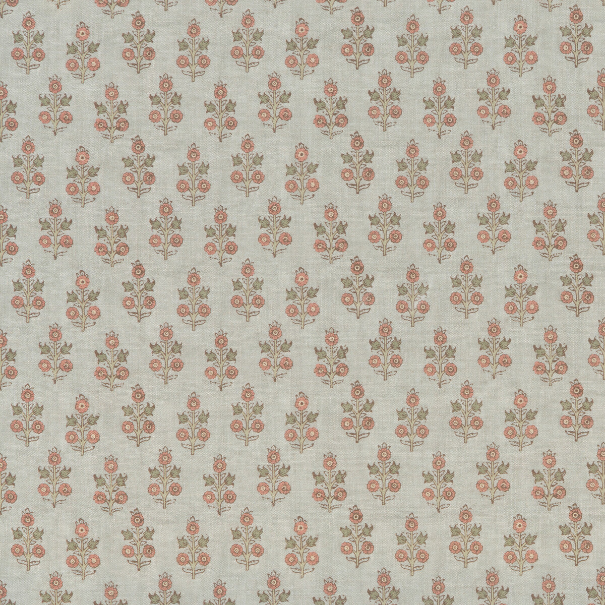 GP & J Baker Poppy Sprig Aqua/Blush Fabric Sample BP11003.7.0