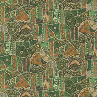 GP & J Baker Front Row Jewel Green Fabric BP11052.2.0