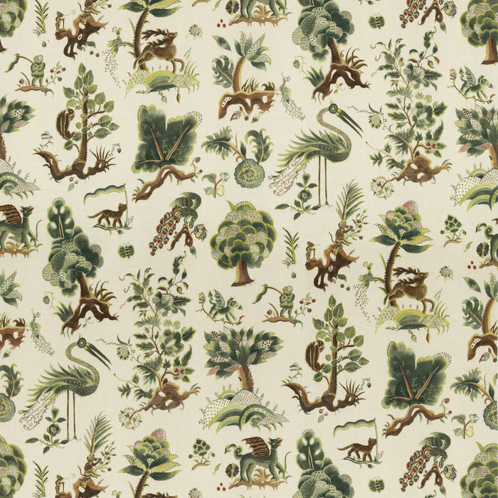 GP & J Baker Gertrude Document Green Fabric Sample BP11073.1.0