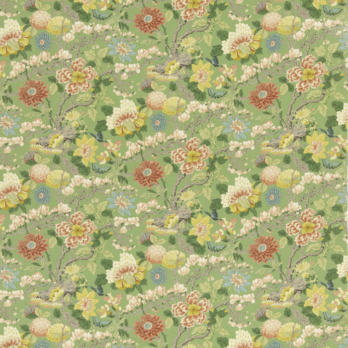 GP & J Baker Little Magnolia Emerald Fabric BP11075.1.0