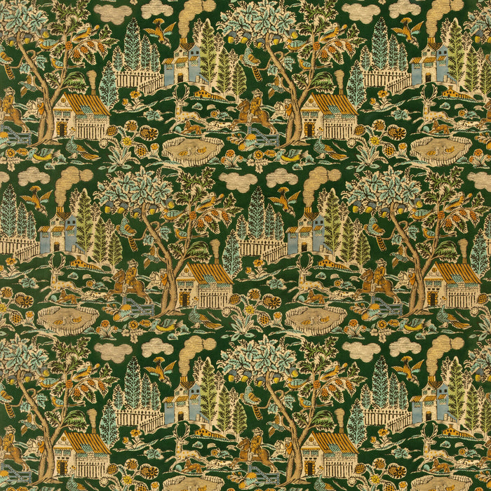 GP & J Baker Home Park Velvet Royal Green Fabric BP11091.1.0