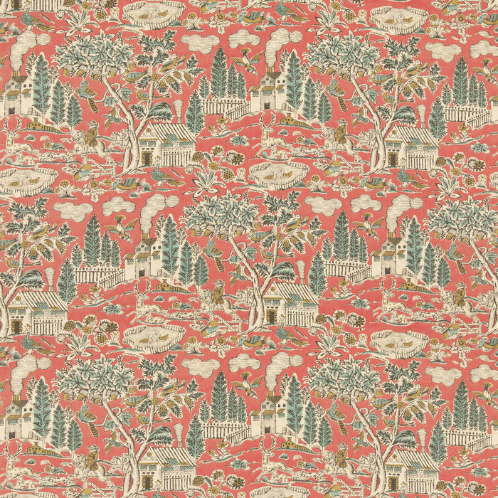 GP & J Baker Home Park Old Red Fabric Sample BP11092.3.0