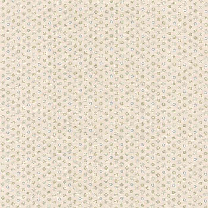 GP & J Baker Court Buttons Blue/Green Fabric Sample BP11094.1.0