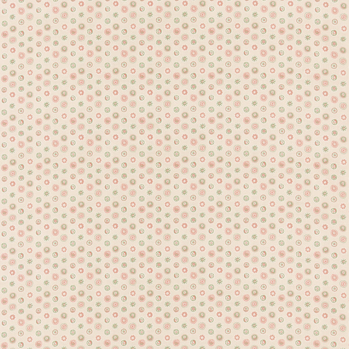 GP & J Baker Court Buttons Pink/Green Fabric Sample BP11094.3.0
