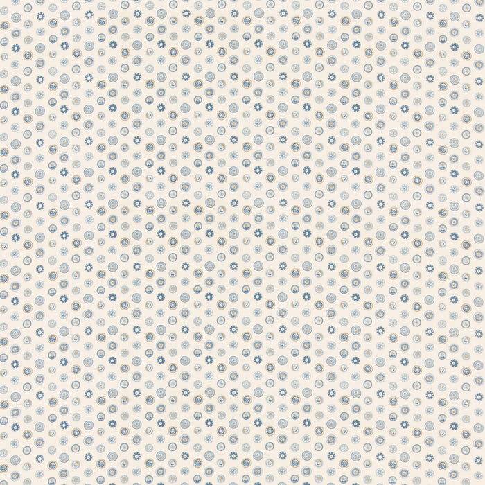 GP & J Baker Court Buttons Blue Fabric Sample BP11094.5.0
