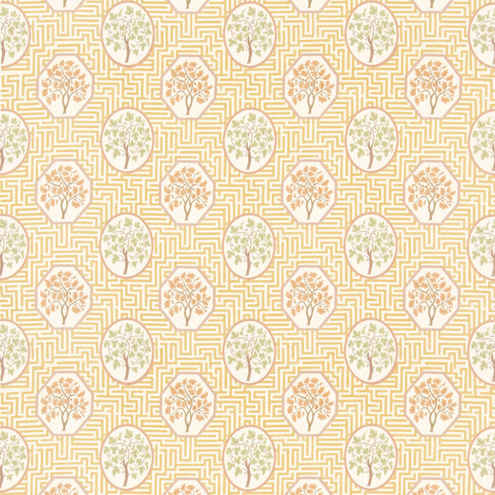 GP & J Baker Royal Maze Ochre Fabric Sample BP11095.4.0