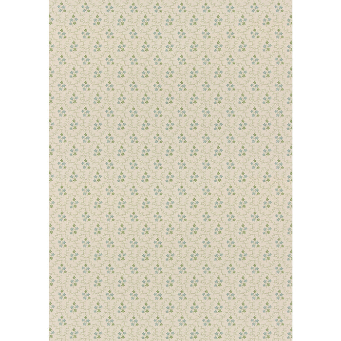 GP & J Baker Posy Green/Aqua Fabric Sample BP11105.2.0