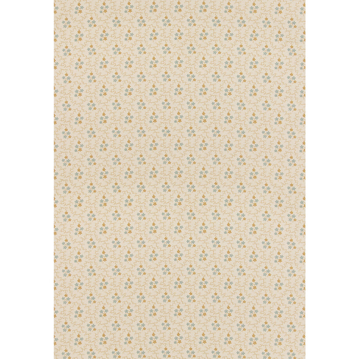 GP & J Baker Posy Ochre/Blue Fabric Sample BP11105.4.0