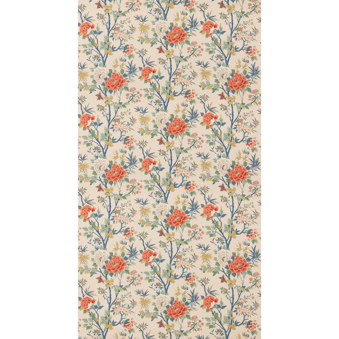 GP & J Baker Canton Red/Blue Fabric Sample BP11119.2.0