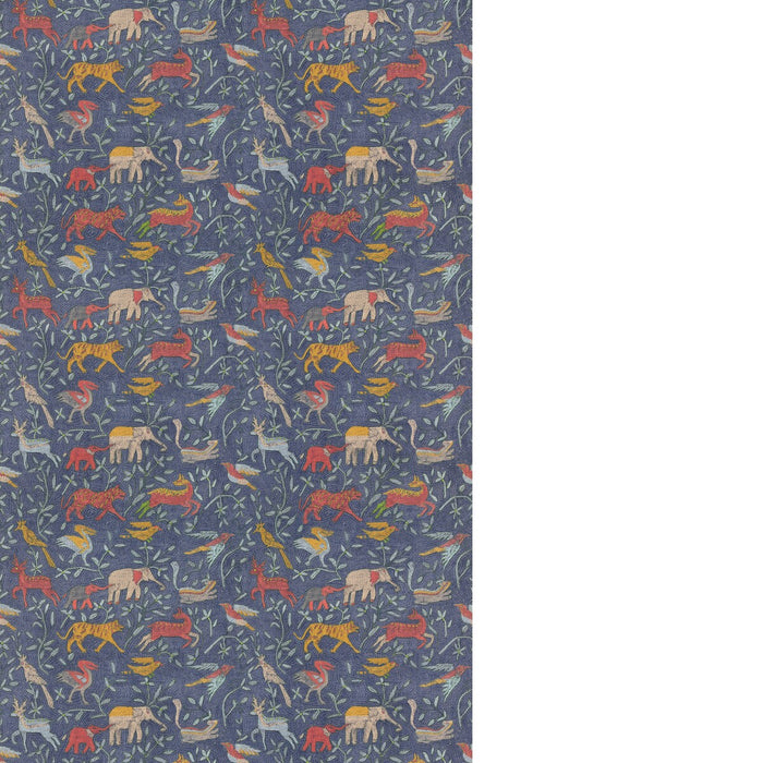 GP & J Baker Noah'S Ark Indigo Fabric Sample BP11133.5.0