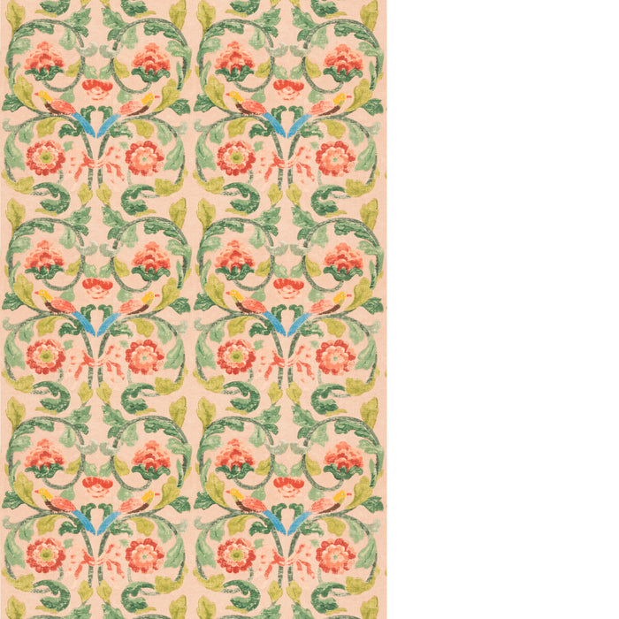 GP & J Baker Tudor Rose Plaster Fabric Sample BP11135.1.0