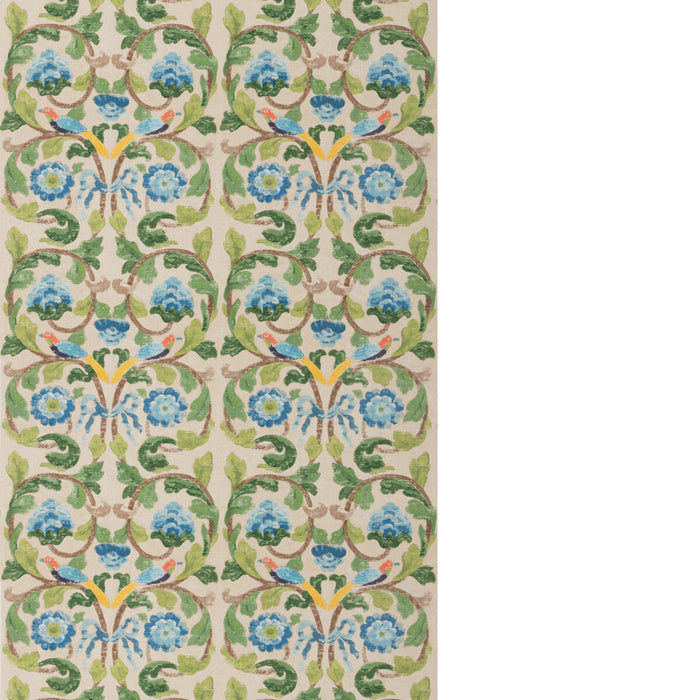 GP & J Baker Tudor Rose Blue/Green Fabric BP11135.2.0