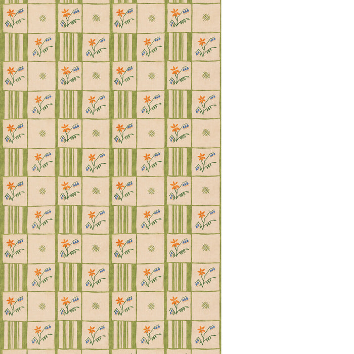 GP & J Baker Forget-Me-Not Green Fabric BP11137.3.0
