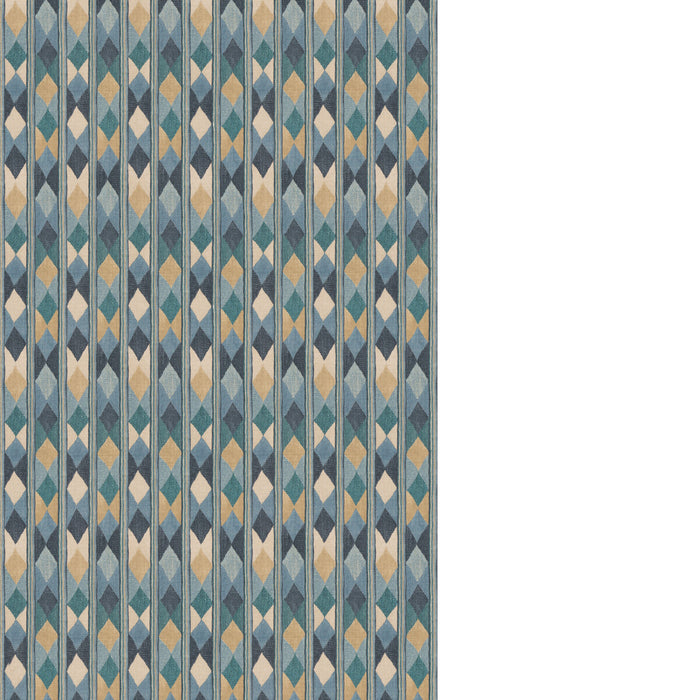 GP & J Baker Compass Blue Fabric Sample BP11139.2.0
