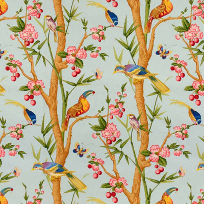 Brunschwig & Fils Toucans Bleu Fabric Sample BR-71622.02.0