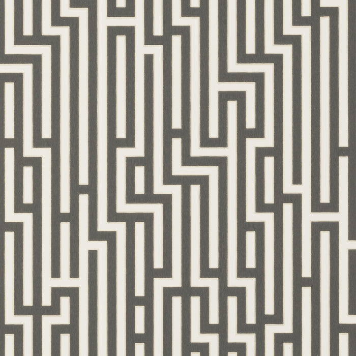 GP & J Baker Fretwork Charcoal Wallpaper Sample BW45007.6.0