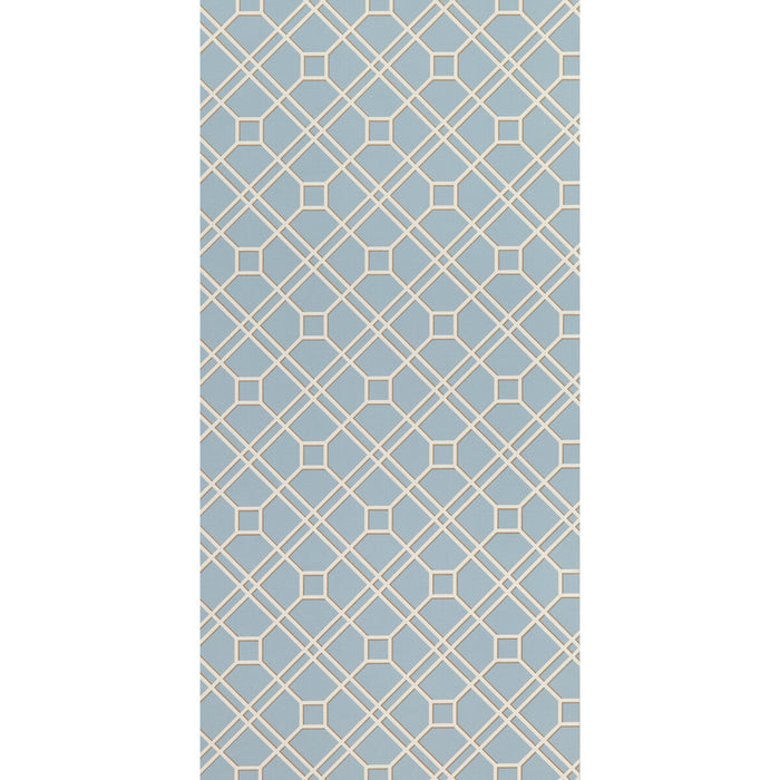 GP & J Baker Langdale Trellis Soft Blue Wallpaper Sample BW45071.9.0