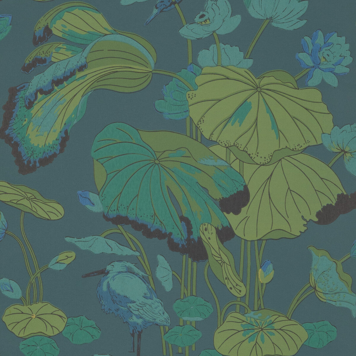 GP & J Baker Nympheus Teal Wallpaper BW45083.2.0