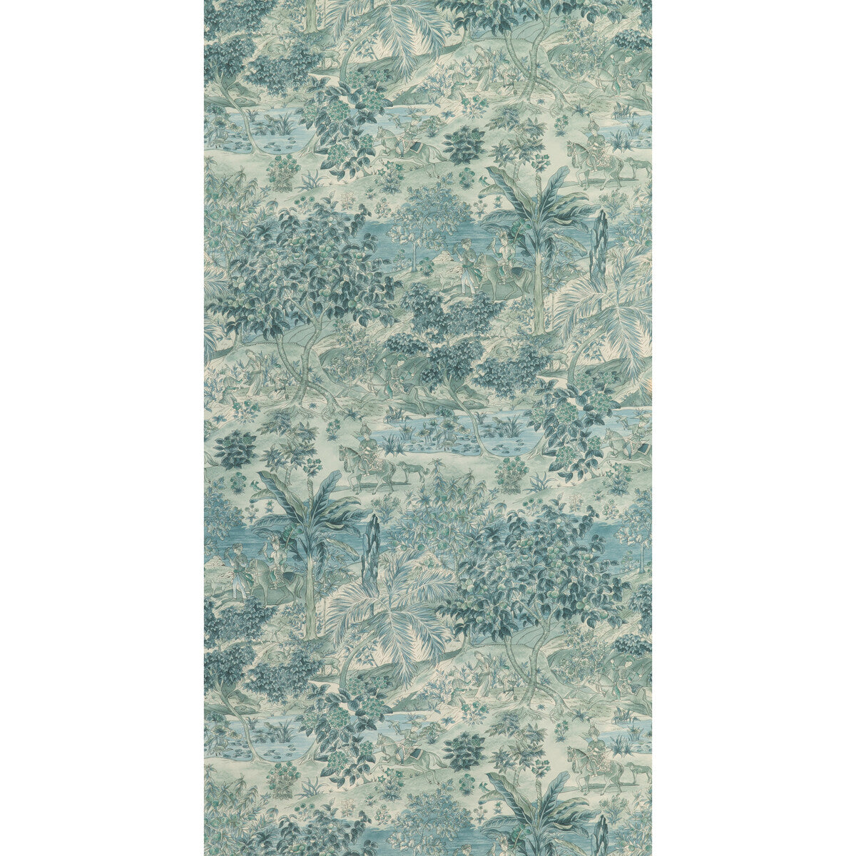 GP & J Baker Ramayana Blue Wallpaper Sample BW45088.2.0