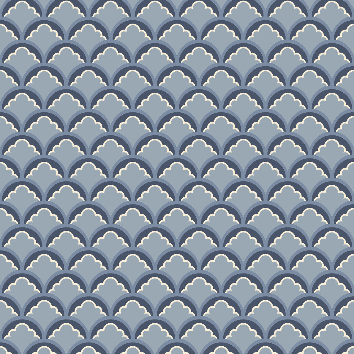 GP & J Baker Mount Temple Small Blue Wallpaper BW45099.1.0