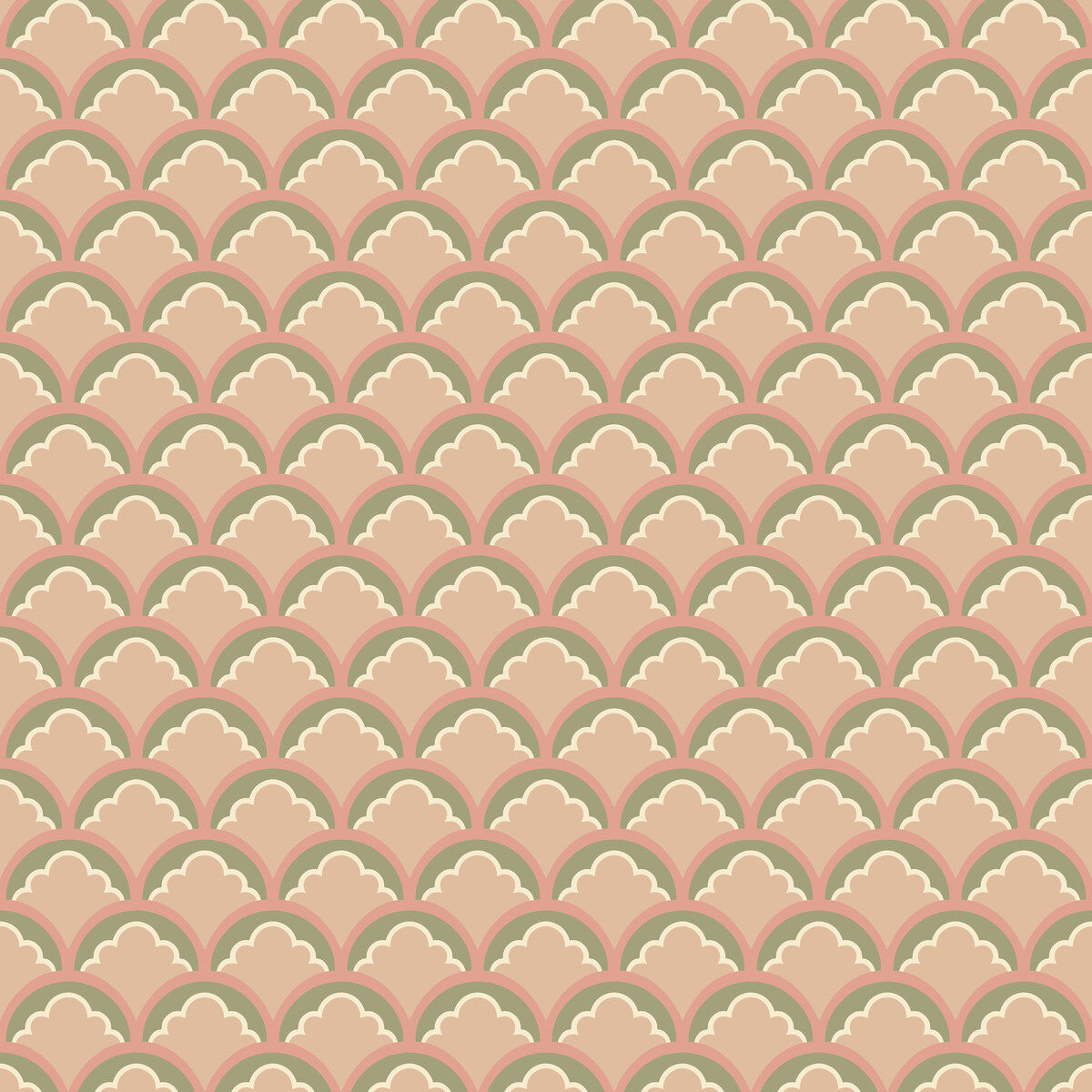 GP & J Baker Mount Temple Small Blush/Green Wallpaper BW45099.2.0