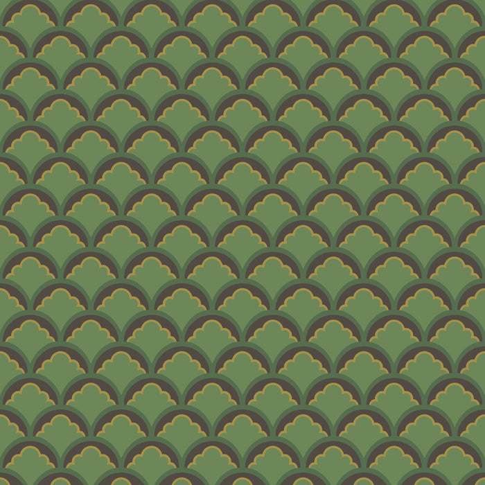 GP & J Baker Mount Temple Small Emerald Wallpaper Sample BW45099.3.0